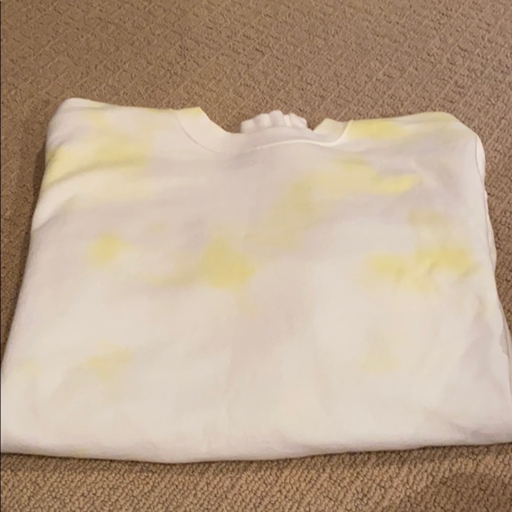 Yellow tie dye Hanes sweatshirt